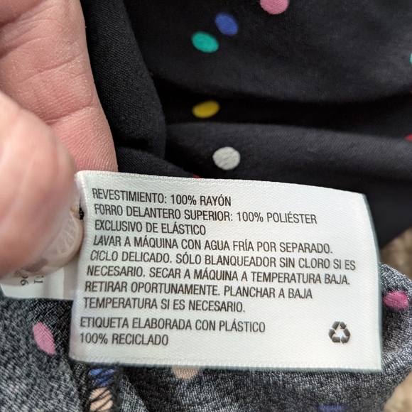 Rixo x Target Black Multicolor Rainbow Polka Dot Smocked Mini Party Dress Size 6 - Picture 7 of 11